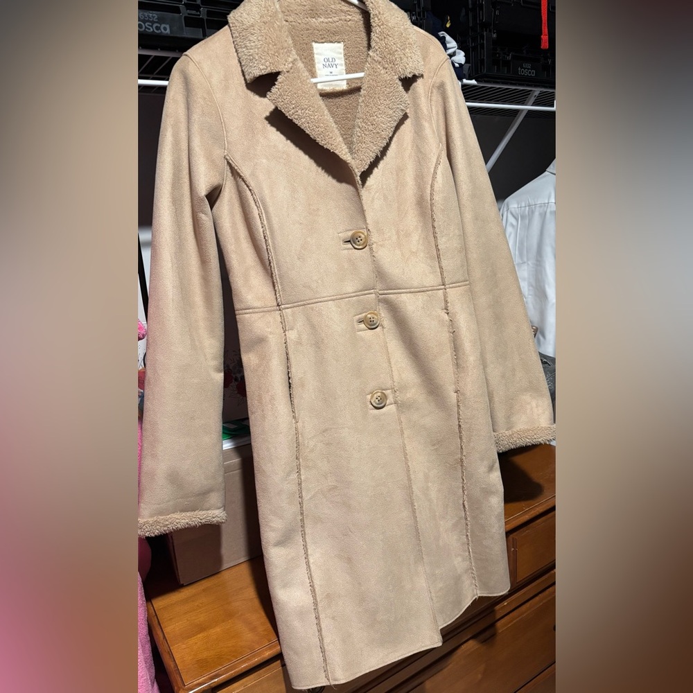 Old Navy Women's Cream Teddy Jacket